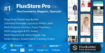 Fluxstore Pro v3.3.0 – Flutter E-commerce Full App for Magento, Opencart, and Woocommerce