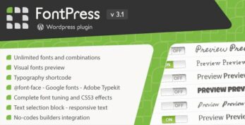 [Fixed*] FontPress v3.3.8 – WordPress Font Manager
