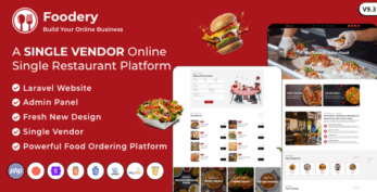 Mobile App Foodefy v9.3 – Single Restaurant Online Food Ordering Laravel Website Platform