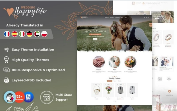 HappyLife Wedding Best of PrestaShop Conversation-friendly Theme Download#