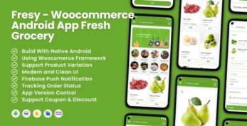 Fresy v2.1 – Woocommerce Android App Fresh Grocery