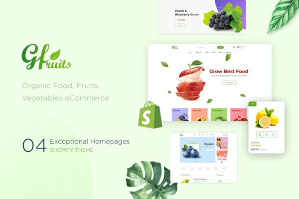 GFruits v.1.0.0 – Food eCommerce Shopify Theme GPL