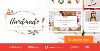 Handmade Shop v1.2.6 – Handicraft Blog & Store Creative WordPress Theme