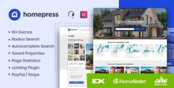 HomePress v1.3.8 – Real Estate WordPress Theme [Activated]