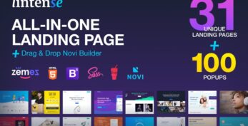 Lintense – All-in-one Landing Page Template v2.18