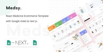 Medsy v1.5.0 React Medicine Ecommerce Template with Google sheet & Next JS