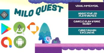 Milo Quest – Android Studio – BuildBox – Full Game Template v1.0