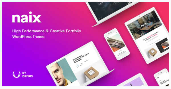 Naix v1.5.9 – Creative & High Performance Portfolio WordPress Theme
