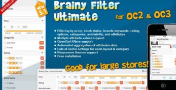 Opencart Brainy Filter Ultimate OC2 / Most advanced & elegant filter 2022-10-09