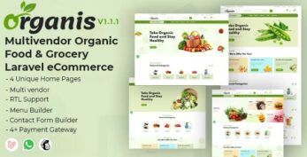 Organis v1.2.2 – Multivendor Organic Food & Grocery Laravel eCommerce