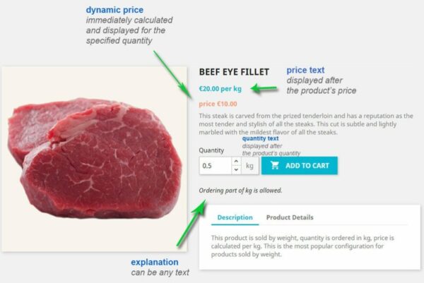 v3.3.15 Product Properties Extension-sell by weight, length,etc Module [v1.7] Prestashop