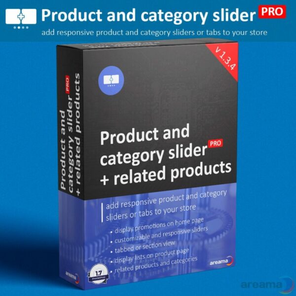 v1.8.9 Product slider PRO + categories + related products Module [v1.6-v1.7] Prestashop