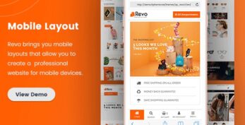 Revo Premium Responsive PrestaShop Theme for Mega Store with Mobile-Specific Layout v3.5.0