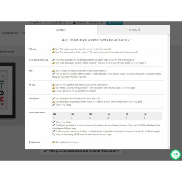 SmartKeyword SEO v1.7.9 – Search Engine Optimization 5* Module Prestashop [v1.6 – v1.7]