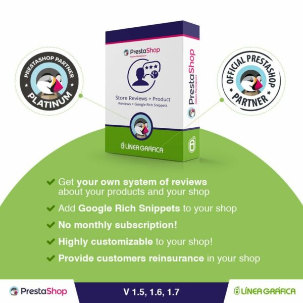 Store Reviews v1.7.4 + Product Reviews + Google Rich Snippets Module Nulled for Prestashop