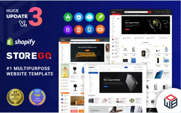 StoreGo – Multipurpose Premium Electronic Shopify Theme Template Monster