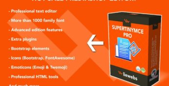 SuperTinyMCE PRO v6.2.0 – Professional HTML content editor