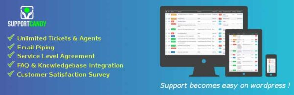 SupportCandy v3.0.8 + Premium Addons Pack