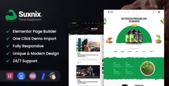 Suxnix v1.7 – Health Supplement WordPress Theme