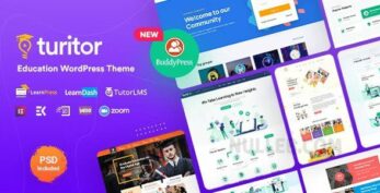 Turitor v1.5.0 – LMS & Education WordPress Theme