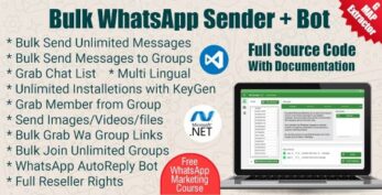WaBulker Bulk WhatsApp sender + Group Sender + WhatsApp Autobot v2.6.9