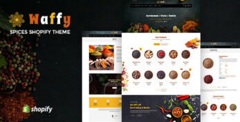 Waffy v1.1 Spices, Dry Fruits Store Shopify Theme Download