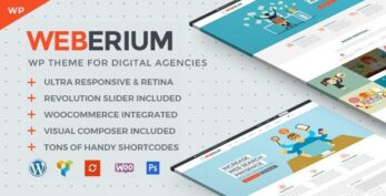 Weberium v1.30 – Responsive WordPress Theme Tailored for Digital Agencies