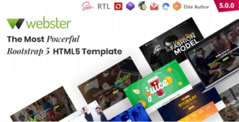 Webster v5.0.5 – Responsive Multipurpose HTML5 Template