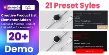 WooCommerce Product List For Elementor v1.8