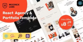 Moonex React Agency & Portfolio Template v1.2