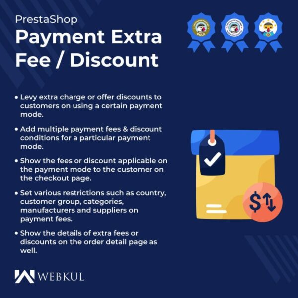 v6.0.0 Webkul Payment Extra Fee/Discount Module [v1.6-v1.7] Prestashop