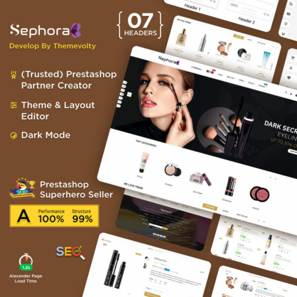 v2.0.0 Sephoria Mega Bio–Cosmetics Health–Beauty Super Store Template [v1.7]